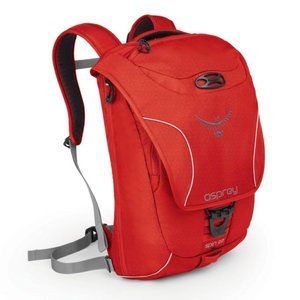 Osprey Spin 22 Liter Cycling Commuter Backpack With Built In Rain Cover - RED